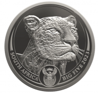 1 oz Platin Big Five Proof Leopard 2023 Südafrika in Box / COA