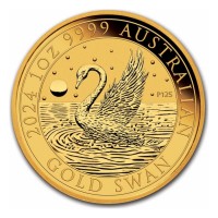 1 oz Gold Perth Mint " Schwan 2024 " in Kapsel mit Charles III Effigy