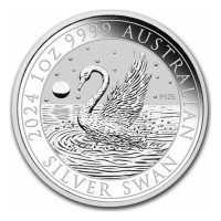 1 oz Silber Australien Schwan " 2024 " - in Kapsel / Charles III Effigy ( diff.besteuert nach §25a UStG )