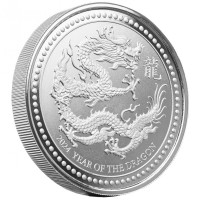 2 oz Silber 2024 Samoa Scottsdale Mint USA " Lunar Dragon " - 8.888 Mintage in Airtight Capsule ( diff.besteuert nach §25a UStG )