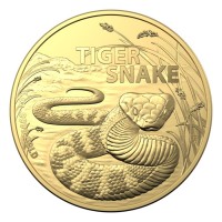 1 oz Gold Australien Tiger Snake  2024 " Dangerous Animals Series " in Kapsel / COA - max. 250 Stk