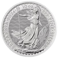 10 oz Silber Royal Mint / Britannia 2024 in Kapsel ( diff.besteuert nach §25a UStG )