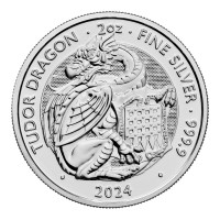 2 oz Silber Royal Mint / United Kingdom " Royal Tudor Beast Welsh Dragon " / max. 75.000 outside GB ( diff.besteuert nach §25a UStG )