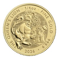 1/4 oz Gold Royal Mint / United Kingdom Tudor Beast 2026  "The Queen's Lion  "