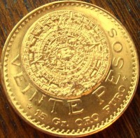 20 Mexiko Pesos Gold ( 15 g Gold fein)
