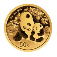 3 Gramm Gold Panda 2024 in Folie - 50 Yuan