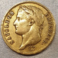 40 Francs Frankreich Napoleon 1812 A  ( 11,62 Gramm Gold fein ) / Randfehler