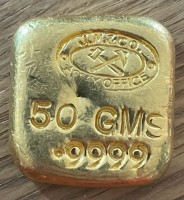 50 Gramm Gold Barren Johnson Matthey Assay Office ( gegossen )