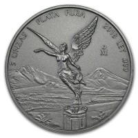 5 oz Silber Libertad Mexiko 2018 Antiqued Finish in Kapsel ( diff.besteuert nach §25a UStG )