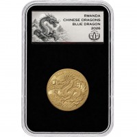 1/12 oz Gold Ruanda " BLUE DRAGON "  REVERSE PROOF im SLAB - max. 288 Gesamt ( ohne Color )