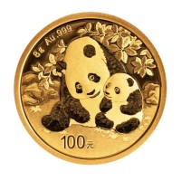 8 Gramm Gold Panda 2024 in Folie - 100 Yuan