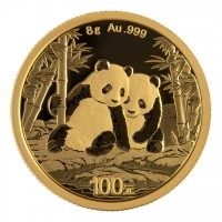 8 Gramm Gold Panda 2026 in Folie - 100 Yuan