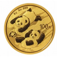 8 Gramm Gold Panda 2022 in Folie - 100 Yuan Privy 40 years