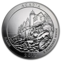 5 oz Silber USA " America the beautiful " Maine 2012 - Acadia " ( diff.besteuert nach §25a UStG )