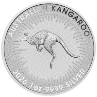 1 oz Silber Perth Mint Känguru / Kangaroo 2026 Australien / Australia aktuell mit Charles Effigy