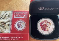 1 oz Silber Australien Perth Mint Dragon Color lila  (Bisbane ANDA Special 26-27.5.2012 )