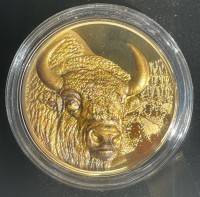 1 oz Gold Mongolia Wildlife BÜFFEL Ultra High Relief inkl. COA/Box- geprägt bei B.H. Mayer