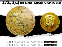 1/2 oz Gold Korea " Canis / Hund " 2018 ( Komsco ) - Auflage max 1.000