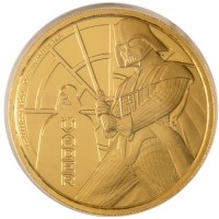 1 oz Gold Darth Vader with lightsaber " New Zealand Mint " 2022 - max 1.000