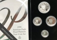 1.85 oz Platin Proof Eagle Set USA 1997 in Kapseln / BOX / COA( diff.besteuert nach §25a UStG )