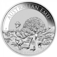 1 oz Silber Perth Mint EMU 2023 in Kapsel inkl. Memorial Effigy Queen 1952-2022 ( diff.besteuert nach §25a UStG ) - LZ ca. Mitte 7