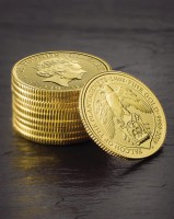 1/4 oz Gold Royal Mint / United Kingdom " Falcon of the Plantagenets "