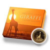 1 oz Gold Scottsdale Mint Äquatorialguinea Giraffe 2022 inkl. BOX / COA - max. 100 Auflage
