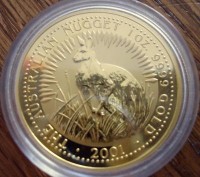 1 oz Gold Känguru 2001 in Kapsel