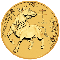 1 oz Gold Perth Mint Lunar Ochse III 2021 in Kapsel - max. Auflage 30.000