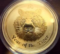 1/4 oz Gold Perth Mint " Lunar Tiger II 2010 " in Original-Kapsel