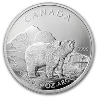1 oz Silber Canada " Wildlife "  Grizzly  ( diff.besteuert nach §25a UStG )