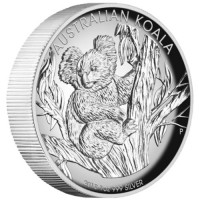 1 oz Silber High Relief Koala 2013 Perth Mint / PF69 in Slab