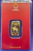 5 Gramm Goldbarren ( Kinebarren ) - Lipizzaner - Münze Österreich