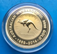 1 oz Gold Känguru ( 1989 - 2014 ) 25 Jahre Jubiläumsausgabe / Anniversary Kangaroo Perth Mint