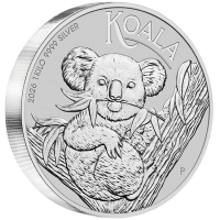 1 Kilogramm / 1000 Gramm Silber Perth Mint Koala 2025 in Kapsel mit Charles III Effigy