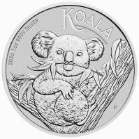 1 oz Silber Perth Mint Koala 2026 in Original-Kapsel Australien / Australia aktuell mit Charles Effigy