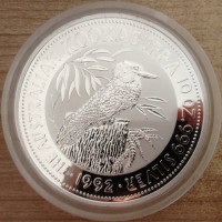 10 oz Silber Kookaburra 1992 in Kapsel  ( diff.besteuert nach §25a UStG )
