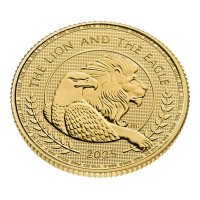 10 X 1/10 oz Gold Grossbritannien / UK  " The Lion and The Eagle "