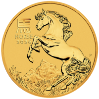 1/4 oz Gold Perth Mint Lunar 2026 Pferd / Horse in Original-Kapsel Australien / Australia aktuell mit Charles Effigy
