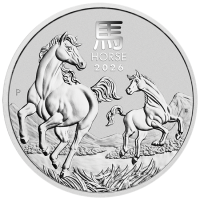 1 oz Silber Perth Mint Lunar 2026 Pferd / Horse in Original-Kapsel Australien / Australia aktuell mit Charles Effigy - max. 300.000