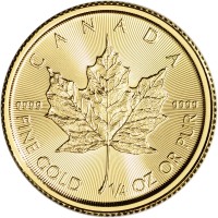 1/4 oz Gold Royal Canadian Mint Maple Leaf 2023 mit Memorial Queen Effigy