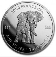 1 oz Silber Chad 2020 Mandala Elephant - max. Mintage 10.000 ( diff.besteuert nach §25a UStG )