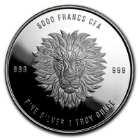 1 oz Silber Chad 2018 Mandala Lion - max. Mintage 15.000   ( diff.besteuert nach §25a UStG )