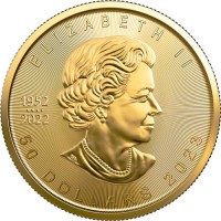 1 oz Gold Maple Leaf 2023 ( mit Queen Effigy 1952-2022 )