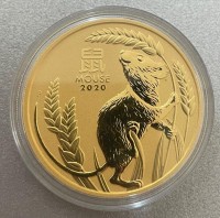 2 oz Gold Lunar III Maus 2020 in Kapsel Perth Mint