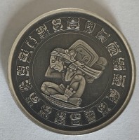 1 oz Silber Antique Finish Samoa 2022 Haab Kalender der Maya in Kapsel - geprägt by Scottsdale Mint - max. Mintage 2.000 in Antique Finish