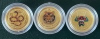 1/20 oz Gold Lunar Perth Mint Snake 2013 / Schlange COLOR in Kapsel