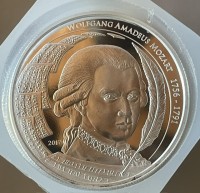1 oz Silber Palau " Mozart " ggf. altersbedingt angelaufen ( diff.besteuert nach §25a UStG )