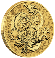1 oz Gold Perth Mint " Myths and Legends Dragon 2022 " in Kapsel - max. Auflage 5.000