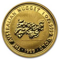 1 oz Gold " Nugget Welcome Stranger " Perth Mint 1989 in Kapsel
